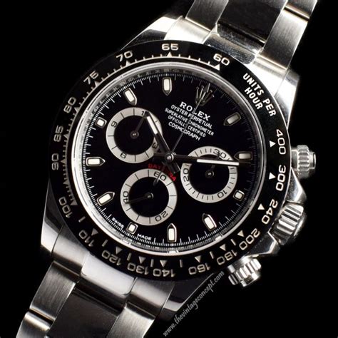 used rolex daytona black dial|Rolex daytona black dial price.